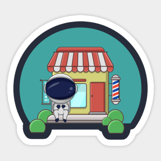 BARBERSHOP AND ASTRO Sticker